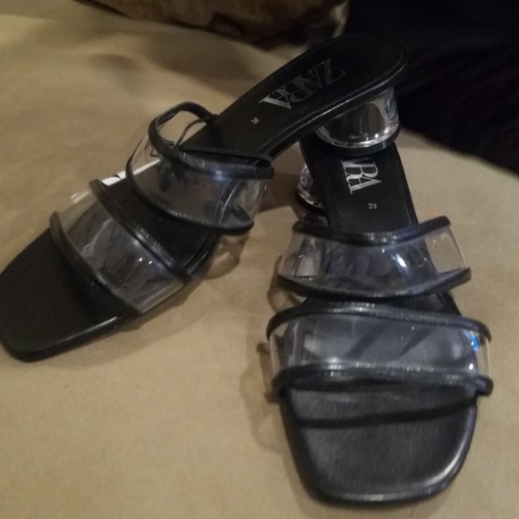 Zara clear sandles size 8 - Picture 5 of 6